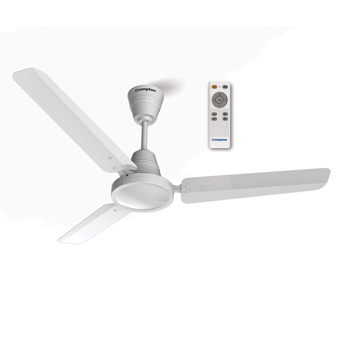 Crompton Energion Cromair 1200Mm (48 Inch) BLDC Ceiling Fan High Speed 5S 28W Energy Efficient With Remote(Opal White)(Aluminium)