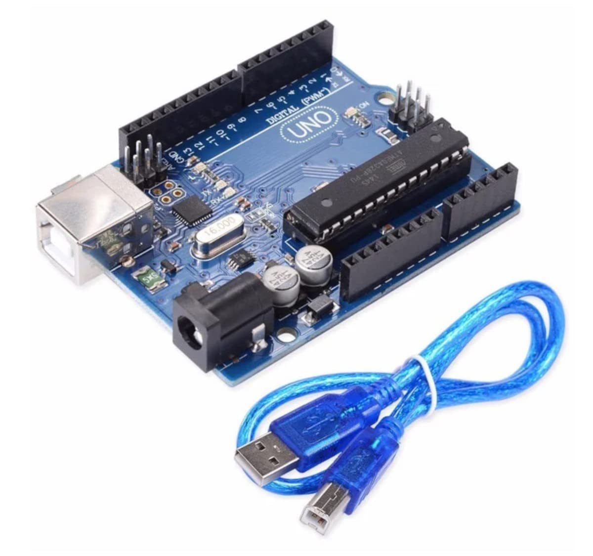 Tishvi UNO R3 DIP ATMEGA328P ATMEGA16U2 Compatible with Arduino UNO R3 Development Board With USB Cable