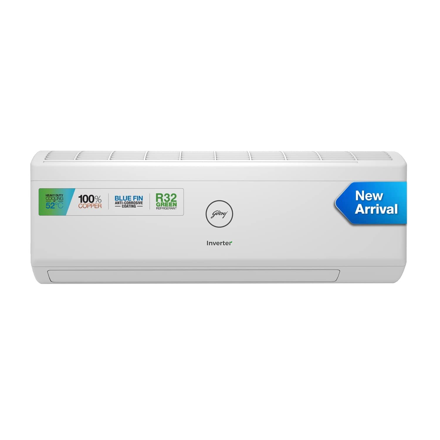 Godrej 1.5 Ton 5 Star, 5-in-1 Convertible Cooling, Inverter Split AC (Copper, Heavy Duty Cooling At 52°C, Anti-dust Filter, 2023 Model, AC 1.5T EI 18IINV5R32 WWR, White)