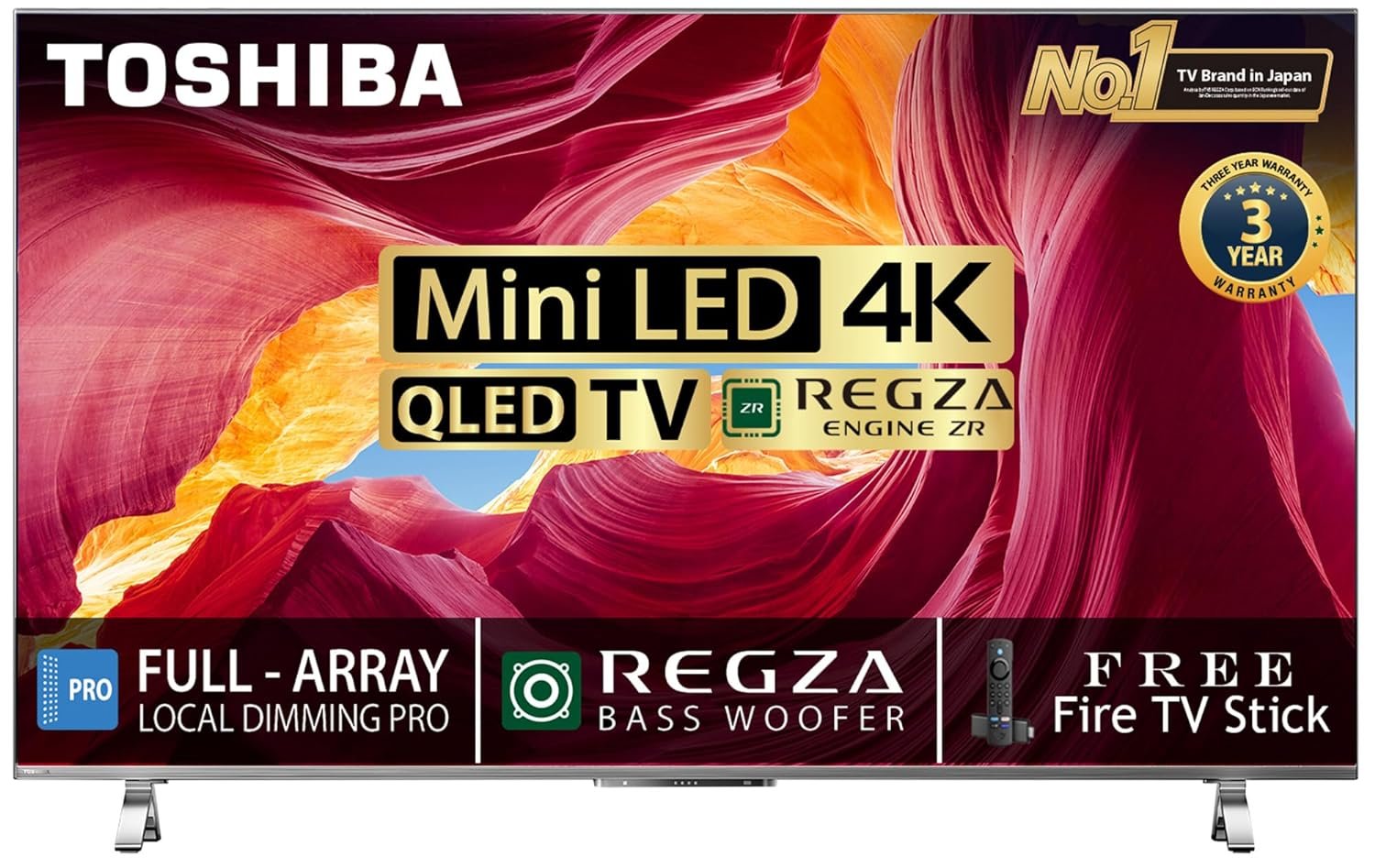 TOSHIBA 139 cm (55 inches) 4K Ultra HD Smart Super QLED TV 55M650MP (Black) | with Free Fire TV Stick After Installation
