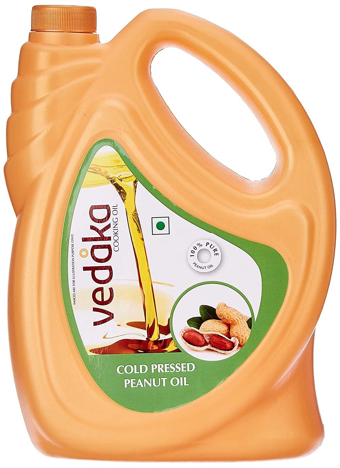 Amazon Brand - Vedaka Cold Pressed Groundnut (Peanut) Oil, 5L- (Ghani)
