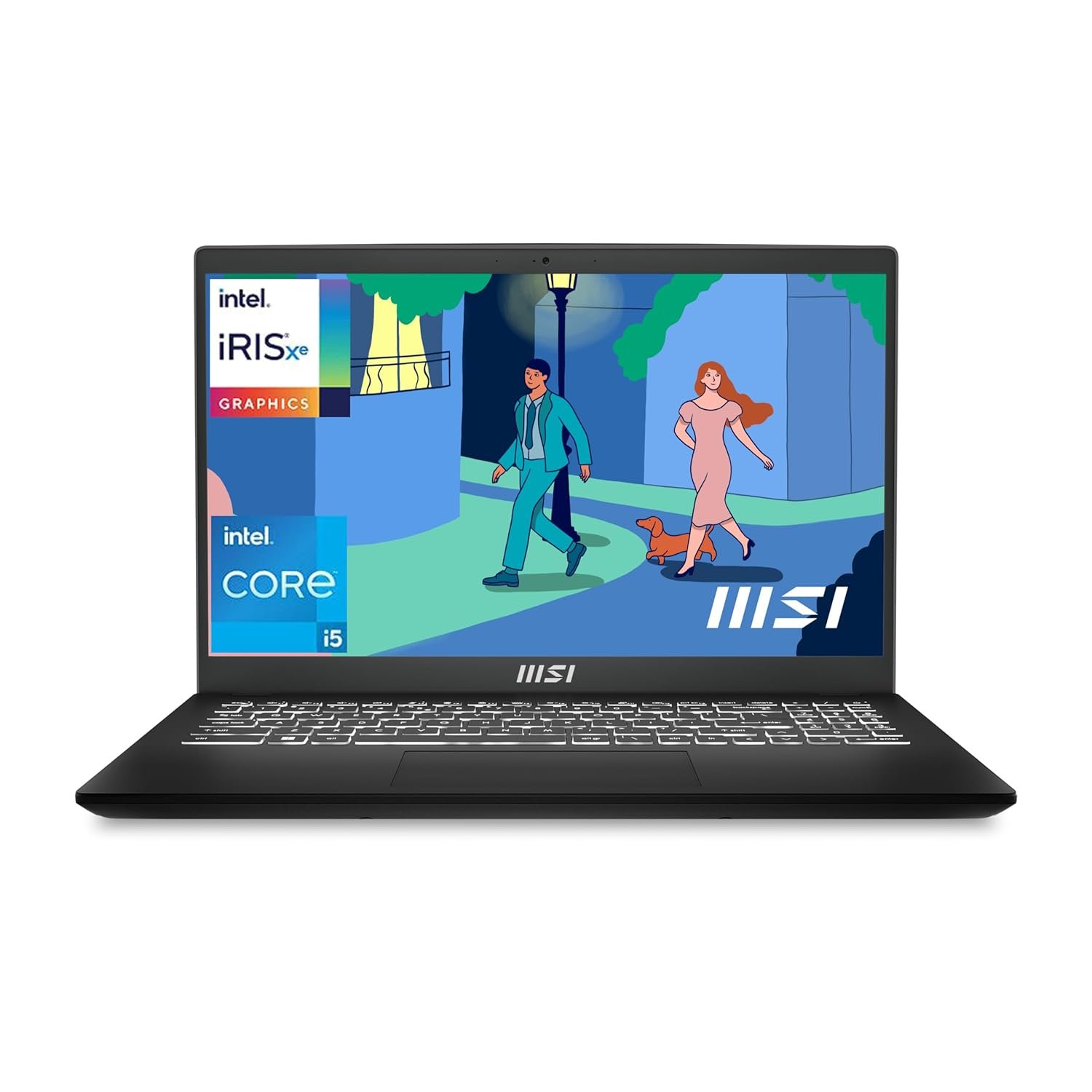 MSI Modern 15, Intel 12th Gen. i5-1235U, 38CM FHD 60Hz Laptop(16GB/512GB NVMe SSD/Windows 11 Home/MSO 2021/Intel Iris Xe Graphics/Classic Black/1.7Kg), B12MO-1007IN