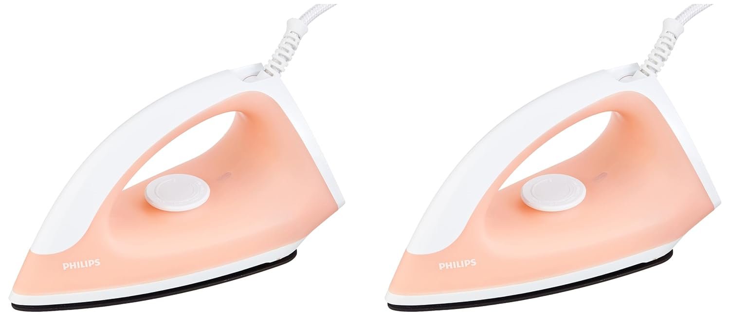Philips Classic GC097/50 750-Watt Dry Iron (Peach) (Pack of 2)