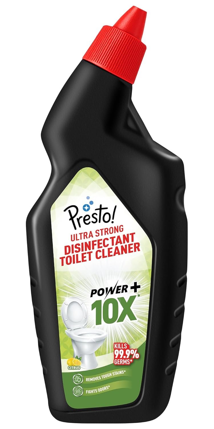 Amazon Brand - Presto! Ultra Strong Disinfectant Toilet Cleaner 1L | Citrus