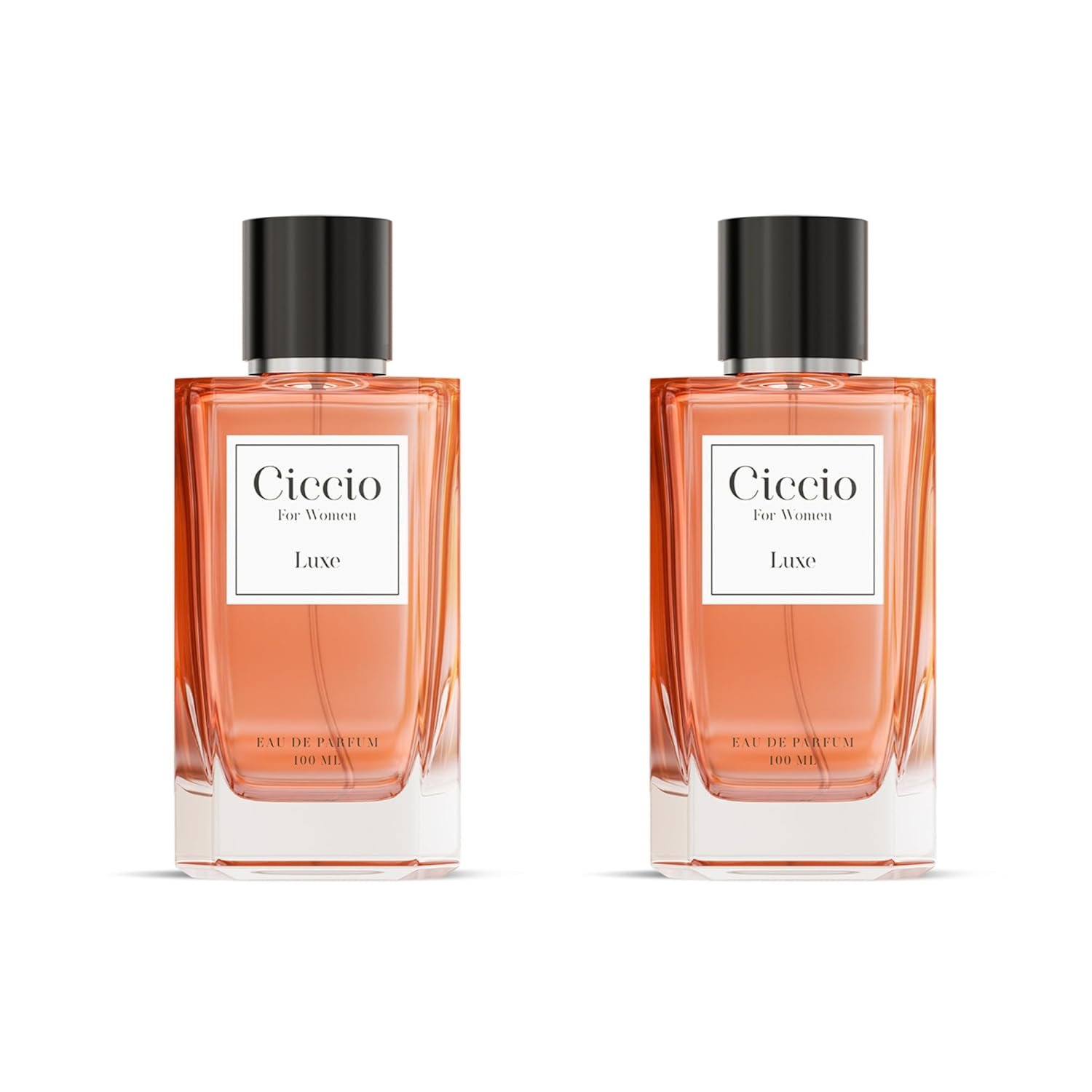 Ciccio Luxury Luxe Eau De Perfume for Women with Bergamot, Lemon, Rose, Vanilla, and Amber|Premium Long Lasting Luxury Fragrance Scent|Perfect Perfume for Summer, (Pack of 2) 100ml each