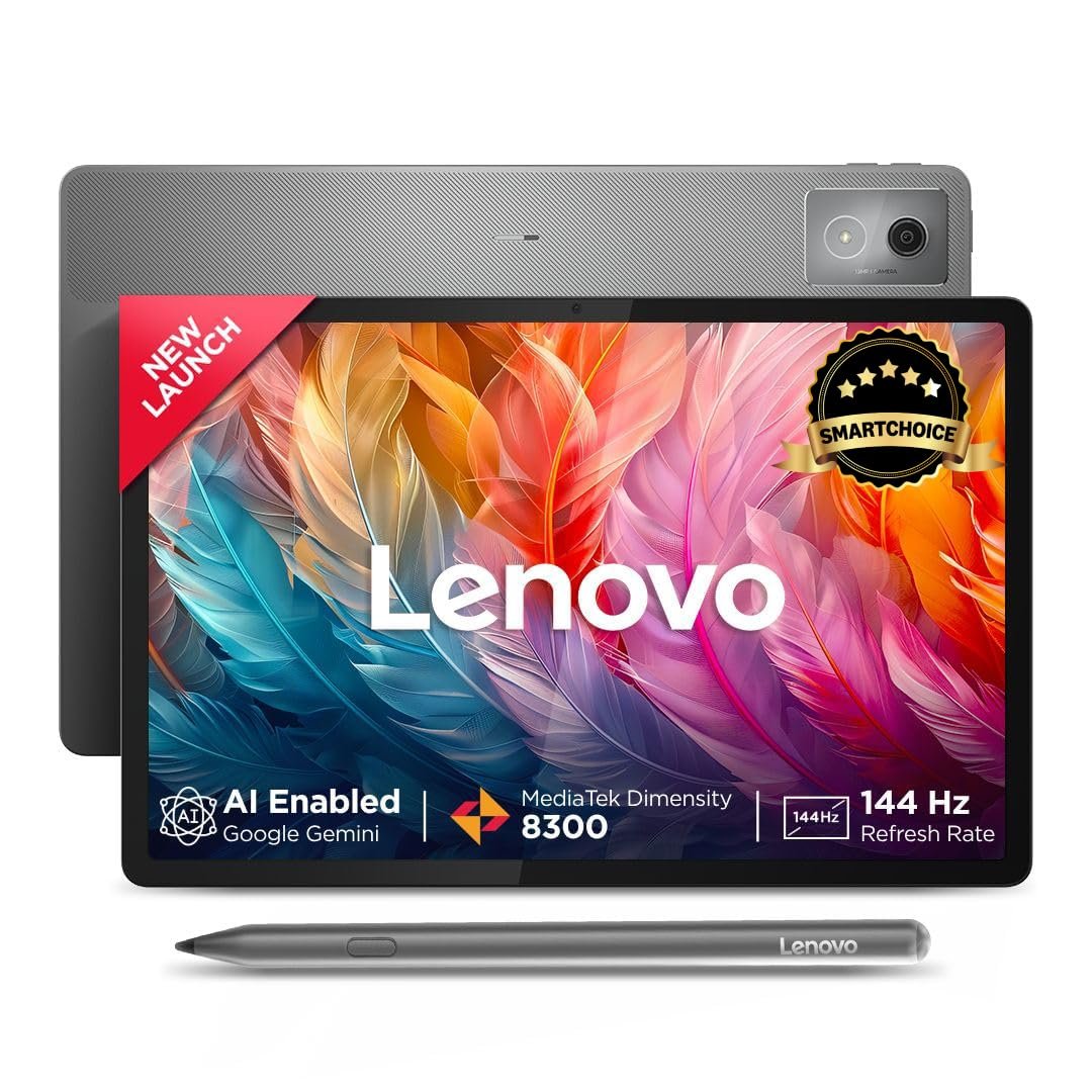 Lenovo {Smartchoice} Idea Tab Pro with Pen Plus|12.7" 3K Display|144 Hz Refresh|8 GB RAM, 128 GB ROM|AI-Enabled| MediaTek Dimensity 8300| Quad JBL Speakers| 10200 mAh Battery with 45 W Charger|WiFi 6e