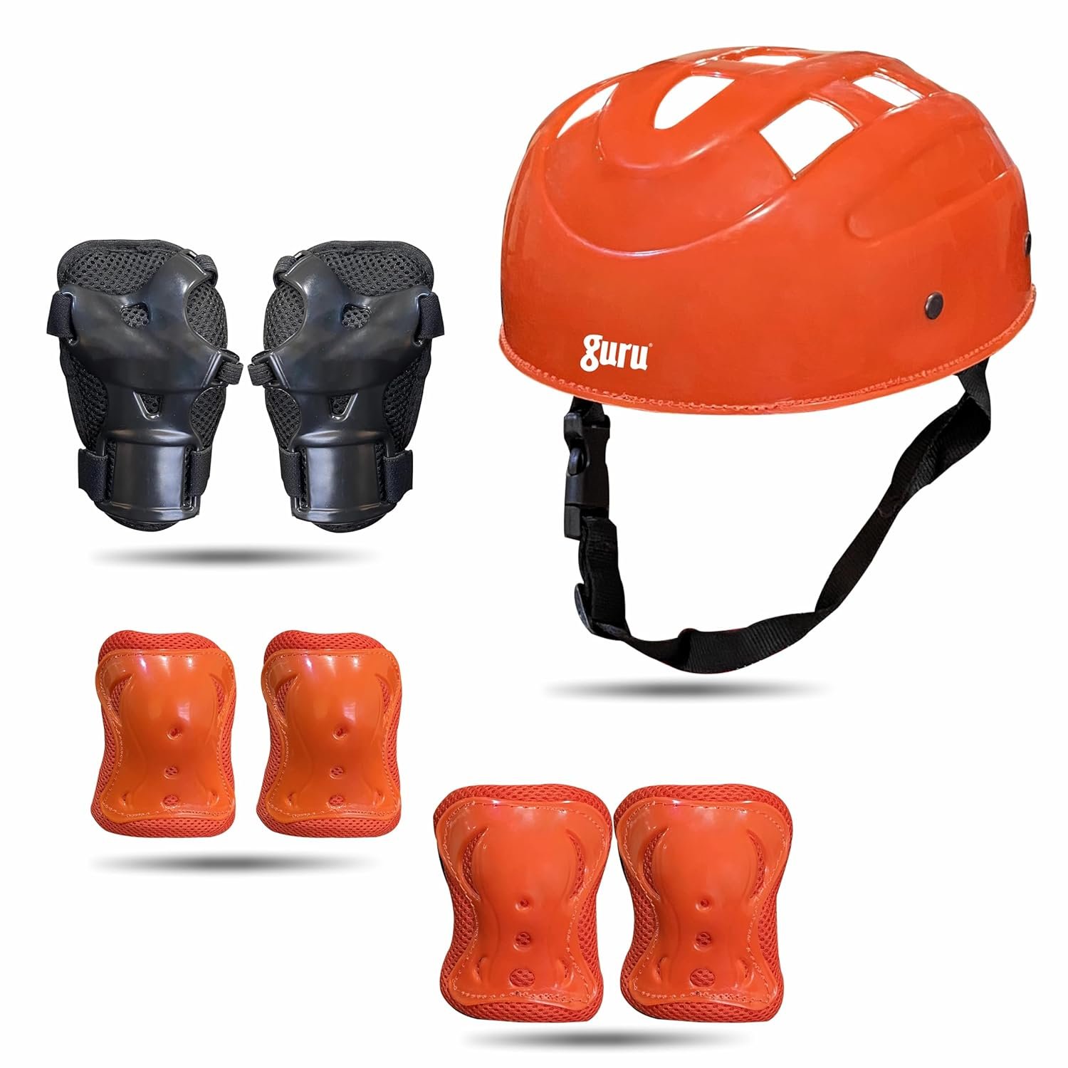 Guru Skating Guards, Skating Guards for Kids (Small), Skating/Cycle Protective Gear Skating Guard Combo