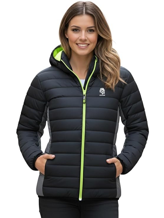 LEOTUDE Women Loose Fit Jacket Puffer Winter Bomber Jacket|Stylish Jacket| Casual Hoody Jacket